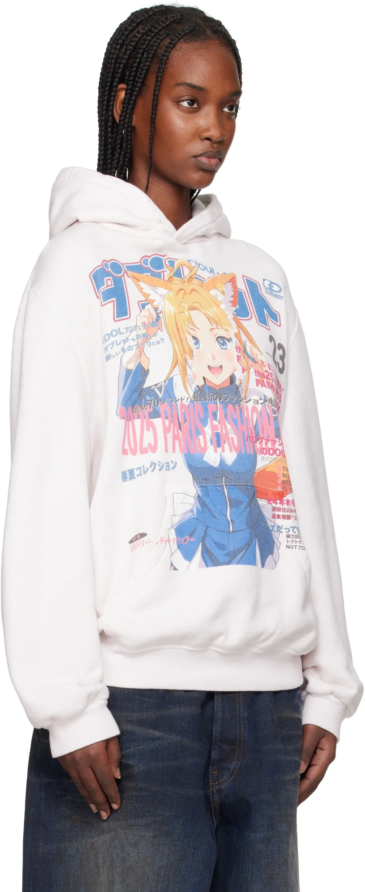 #SA92 SAINT hooded sweatshirt P180 Color: White Size: S-XL